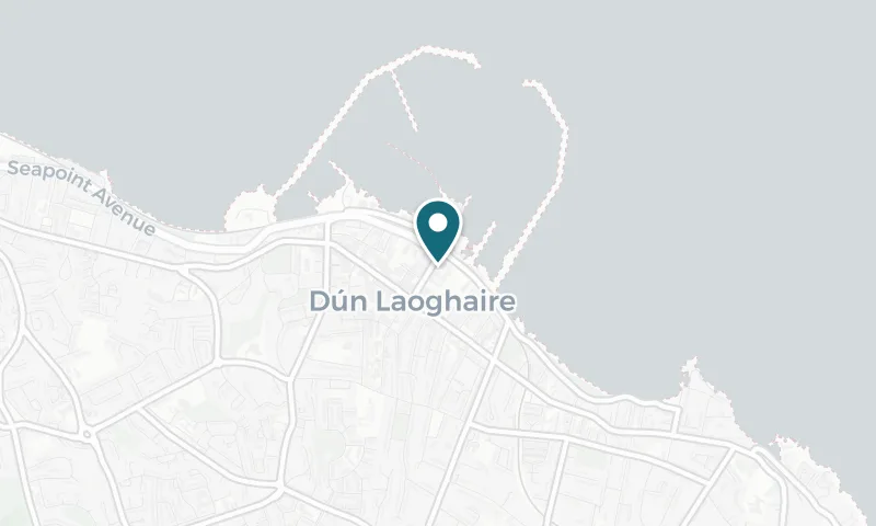 Map of Dún Laoghaire — painting & decorating service area covered by Dublin Deco Painting