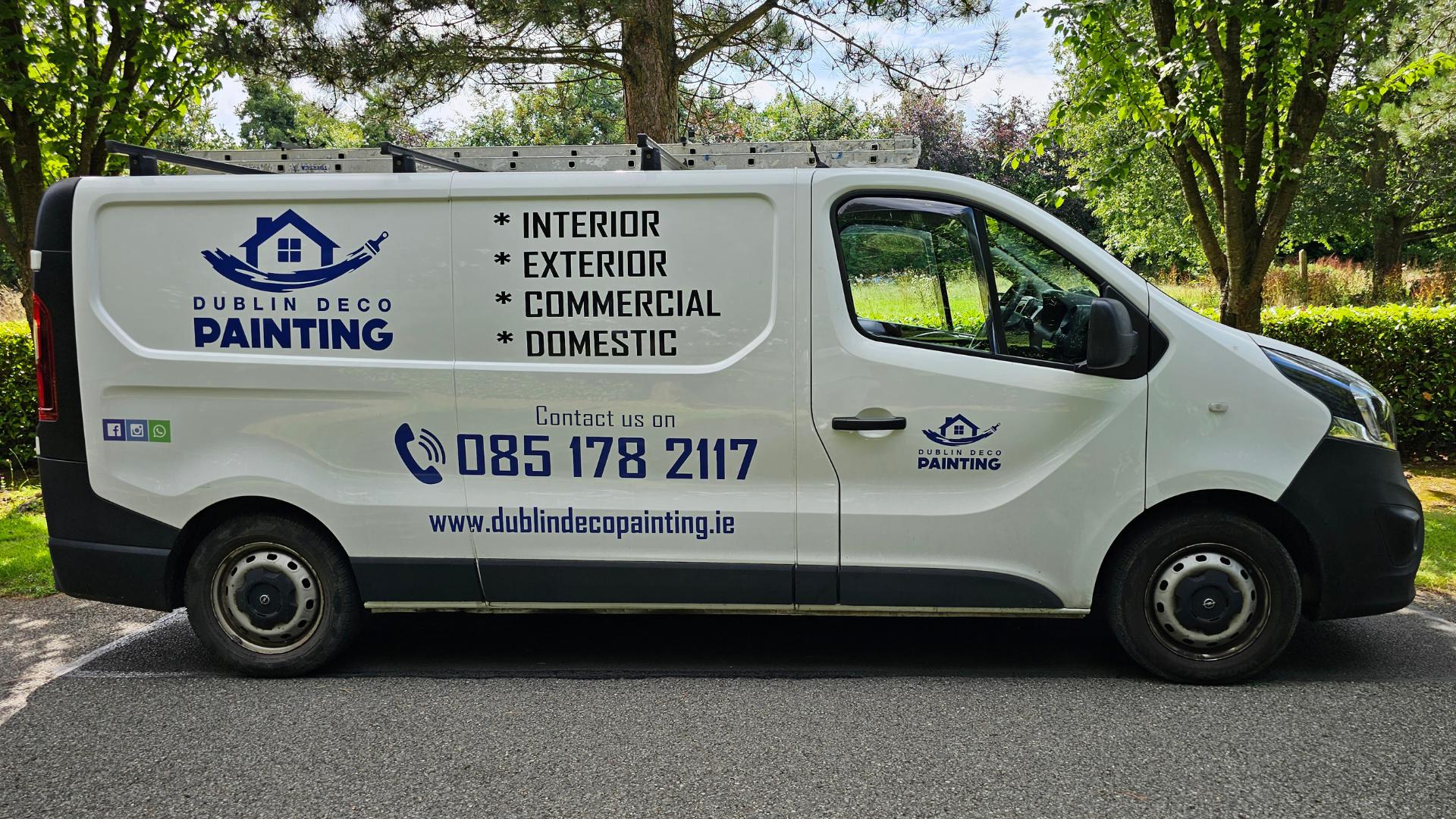 Dublin Deco Painting van and team on a job in Dublin