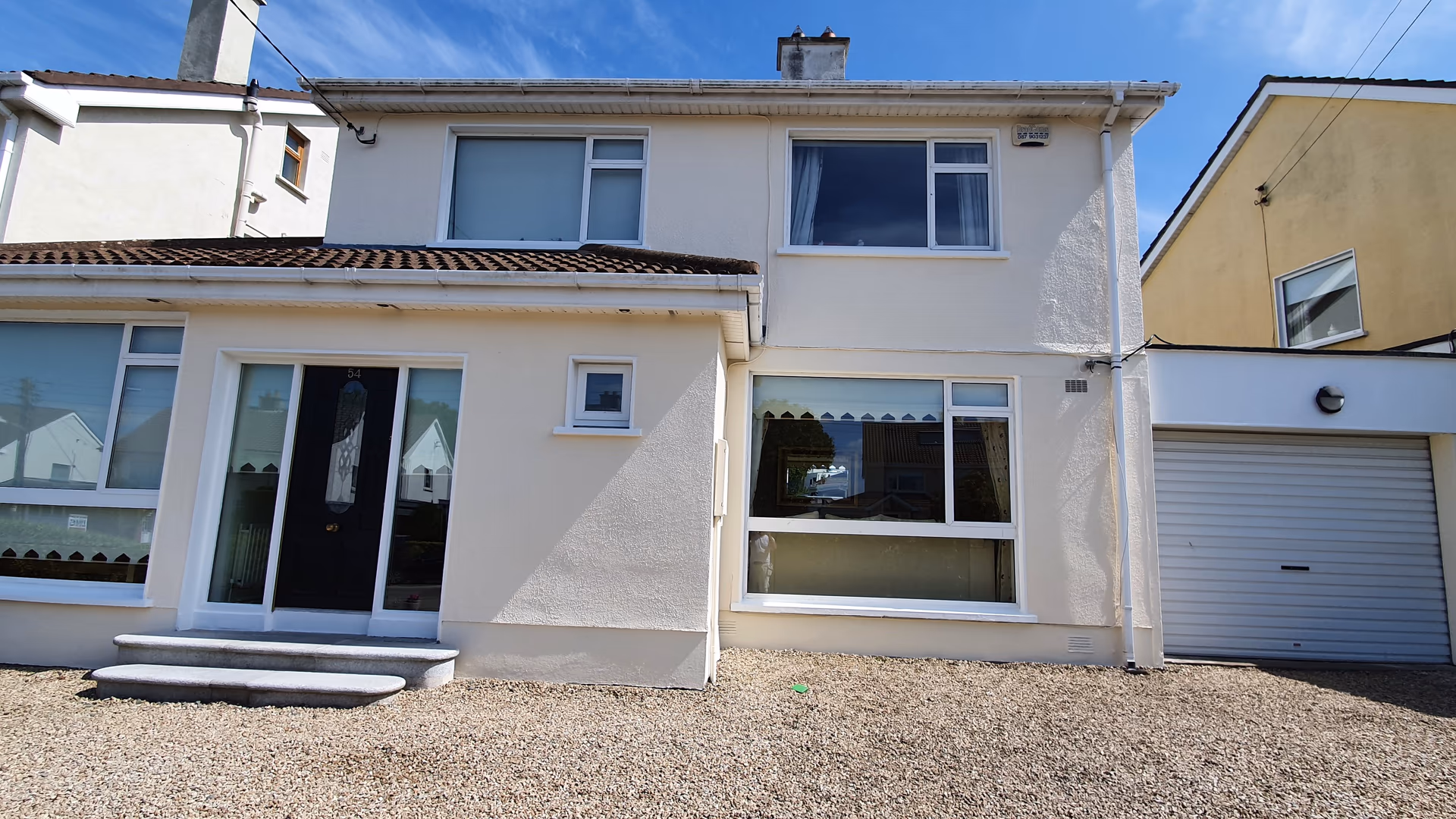 Freshly painted detached house exterior in Dublin