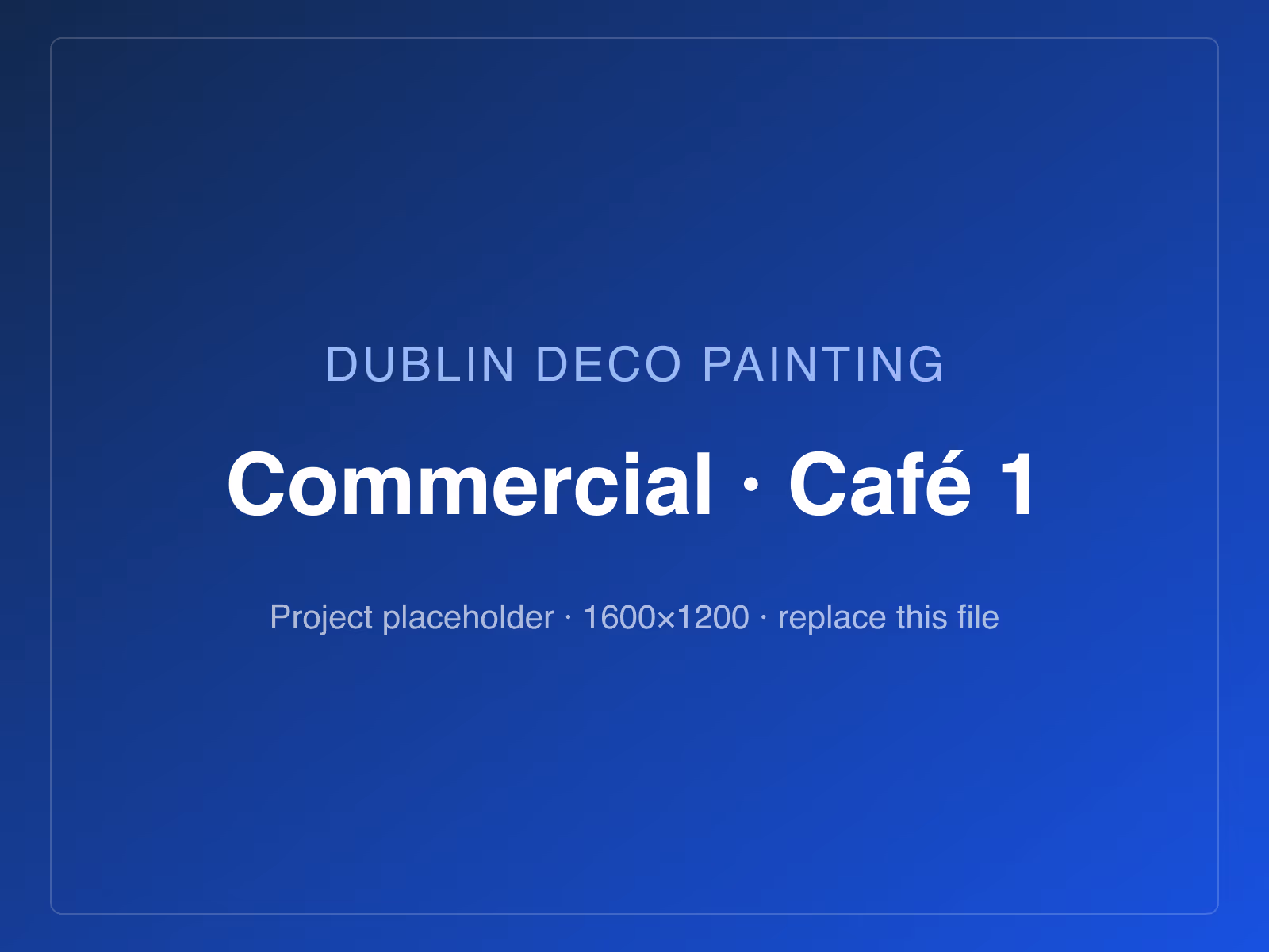 Commercial repaint of a café interior in Dublin
