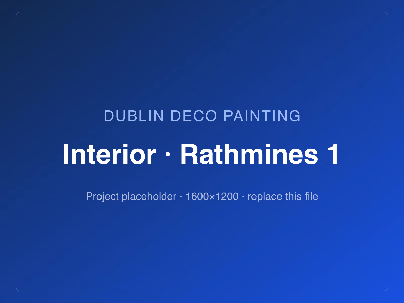 Freshly painted living room interior in Rathmines, Dublin