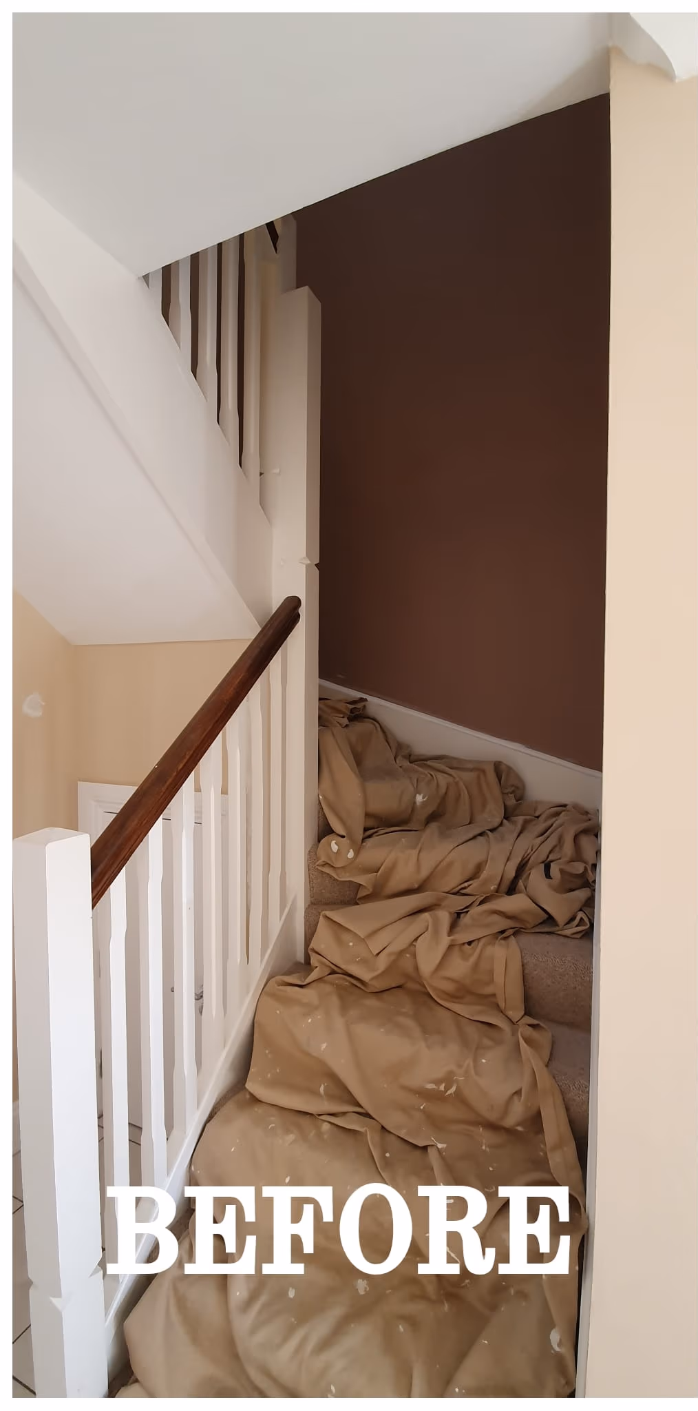 Stairwell repainted with a soft feature colour in Dublin — image 2 of 2
