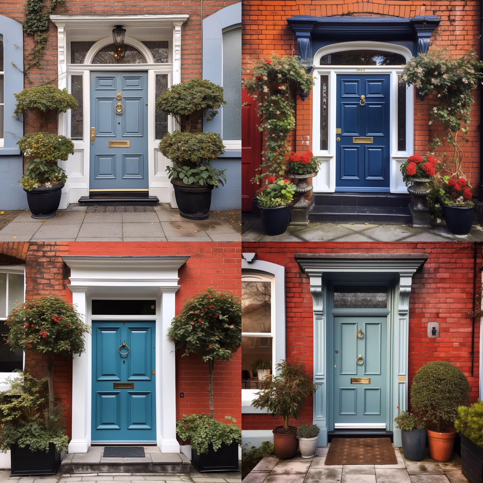 Freshly painted front door in Dublin with a glossy weatherproof finish